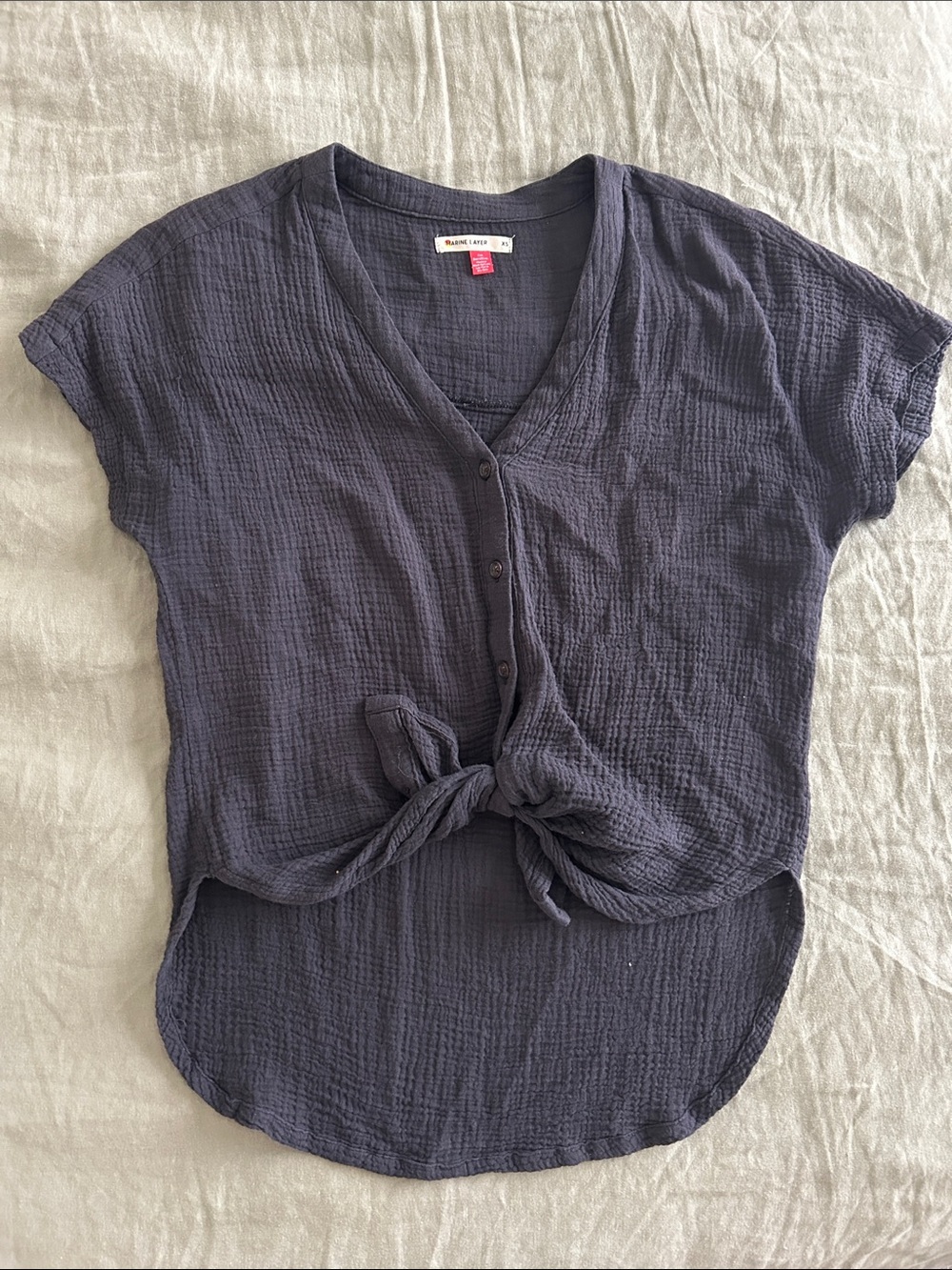 Marine Layer, black gauze top, size XS